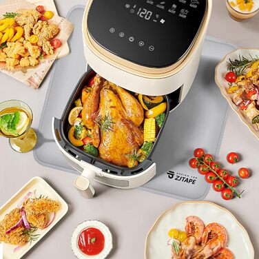 Термостійкий килимок для захисту від нагрівання 60x40 см. Стійкий до вогню, силіконовий килимок для кухонних стільниць, фритюрниць, кавоварок. Нековзкий та водонепроникний (40 см x 38 см, срібний)