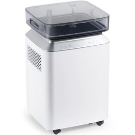 Електричний осушувач повітря 70л/день з авто-режимом та шлангом для підвалу, ванної кімнати, спальні до 150㎡. Осушувач з цифровим дисплеєм, захистом від плісняви, 360° колесами, тихий 40dB, білий (бежевий)