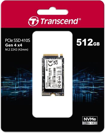 SSD накопичувач Transcend M.2 NVMe PCIe Gen4 512GB (MTE410S) - Швидкість до 5000 МБ/с