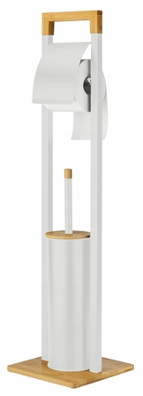 Набір для ванної кімнати DASTIN: тримач для йоржика та тримач для туалетного паперу, білий матовий