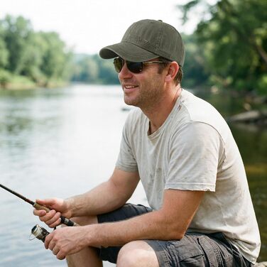 Бейсболка YAMEE з деніму для чоловіків та жінок, унісекс, для спорту, риболовлі та кемпінгу, один розмір (зелений)