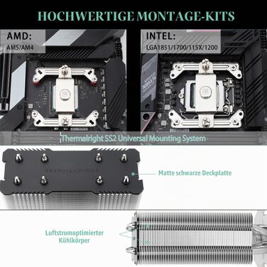 Кулер для процесора Thermalright Assassin X 120R SE PLUS, 120мм PWM вентилятор, підтримка Intel LGA1700/1851/1200/115x та AMD AM4/AM5