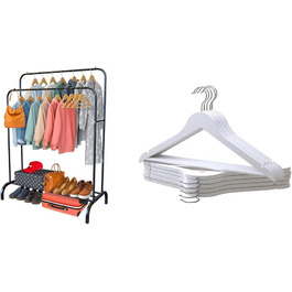 псевдоім'я:: 10 дерев'яних вішалок для одягу білого кольору