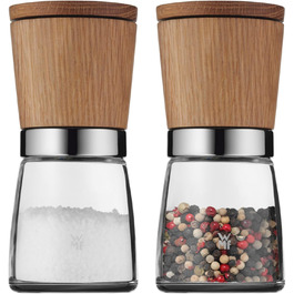 Набір для солі та перцю WMF Ceramill Nature (2 шт.), дерев'яна, без наповнювача, для солі, перцю, чилі, керамічний жорно, млин для спецій