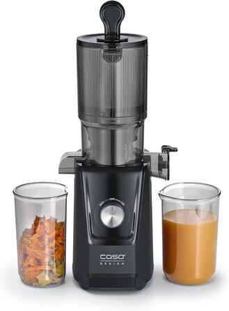 CASO Juice Fit - повільний соковичавник, переможець тесту Haus & Garten, 40 обертів/хв, велика завантажувальна воронка 130 мм, чорний