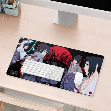 Килимок для миші та клавіатури Head Case Designs Naruto Shippuden XL (60x30 см, Саске) - ігровий, великий, аніме
