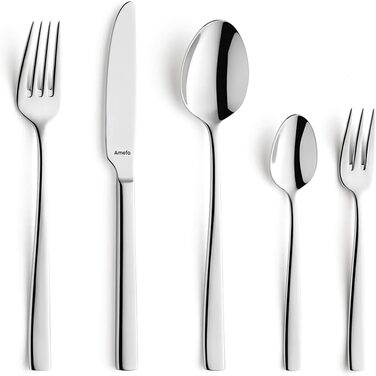 Amefa 1316 Fresh Cutlery Set for 12 People, 60-Piece Cutlery Set, Stainless Steel, Dishwasher-Safe Cutlery, Dinner Cutlery, Table Cutlery Fresh 60-Piece