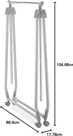 Whitmor Clothes Rack, Adjustable, White/Chrome (Silver)