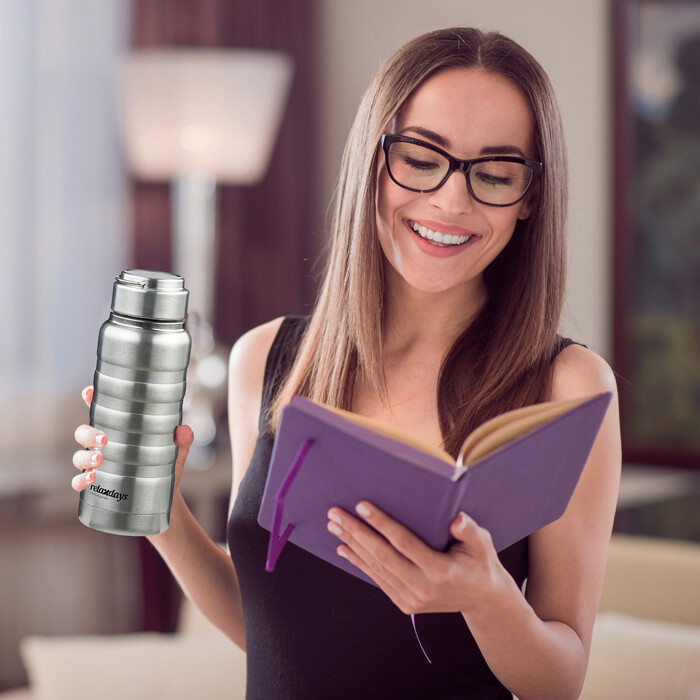 Relaxdays Stainless Steel Drinking Bottle 400 ml