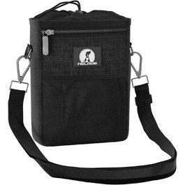 Мішок для ласощів для собак - міцний та водовідштовхувальний аксесуар для прогулянок та тренувань (Чорний) Black Edition