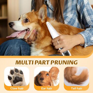 Триммер для собак Pw Trim Pro: тиха, водонепроникна модель для догляду за лапами, очима, вухами та обличчям