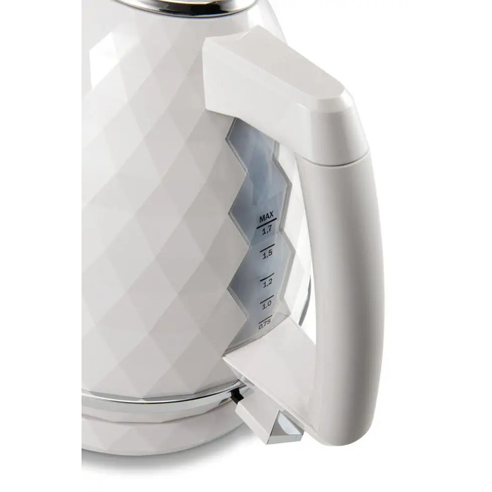 Електричний чайник De'Longhi Brillante KBJX2001W, 2000 Вт, 1,7 л, білий