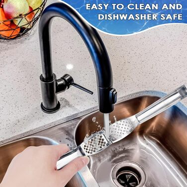 Пресс для часнику Fousenuk, не потребує очищення, зручний у використанні та легкий у чищенні, з цинкового сплаву