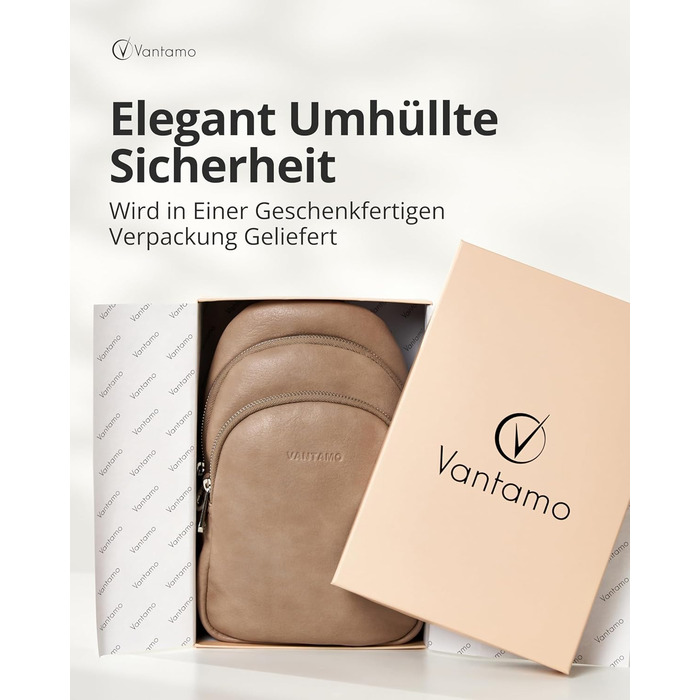 Жіноча сумка через плече Vantamo з RFID-захистом, з еко-шкіри, з кліпсою від крадіжки