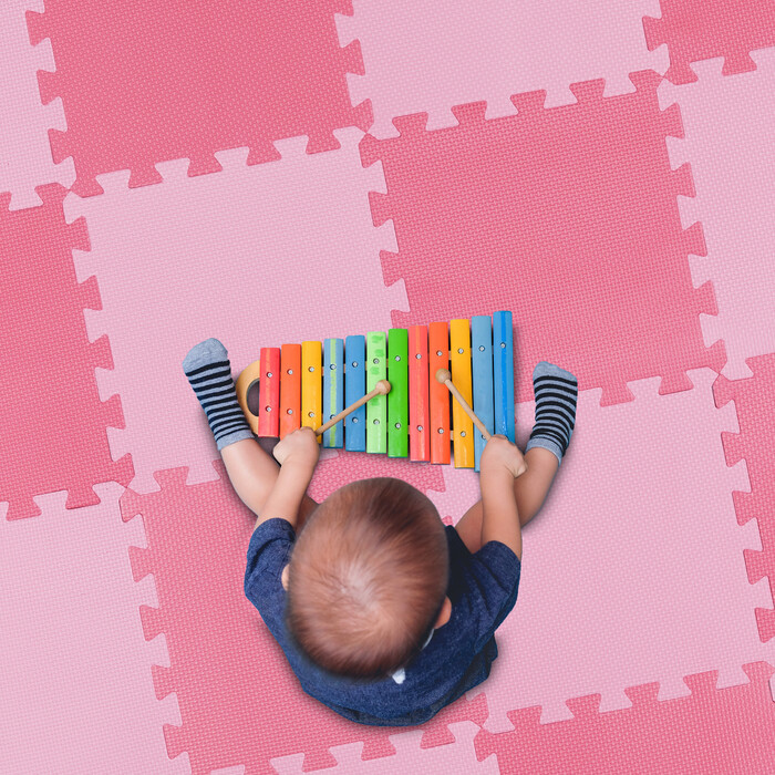 Relaxdays 36-piece Puzzle Mat with Border