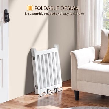 Захисне огорожа для собак Yaheetech, 60,5 x 151,5 см, 3 панелі, біла