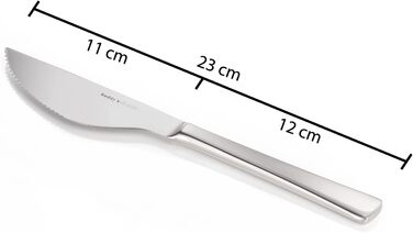 Buddy's Blades - Pizza Cutter Set, 4-Piece Set, Pizza Knife Set, Knife Set, Wavy Edge, Gift Box, Blade Length 11 cm, 23 cm Length, Stainless Steel