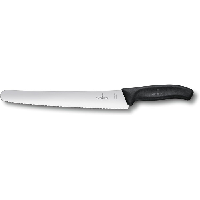 Ніж-кондитерська пилка VICTORINOX Swiss Classic 26 см, хвилька, нержавіюча сталь, чорна ручка