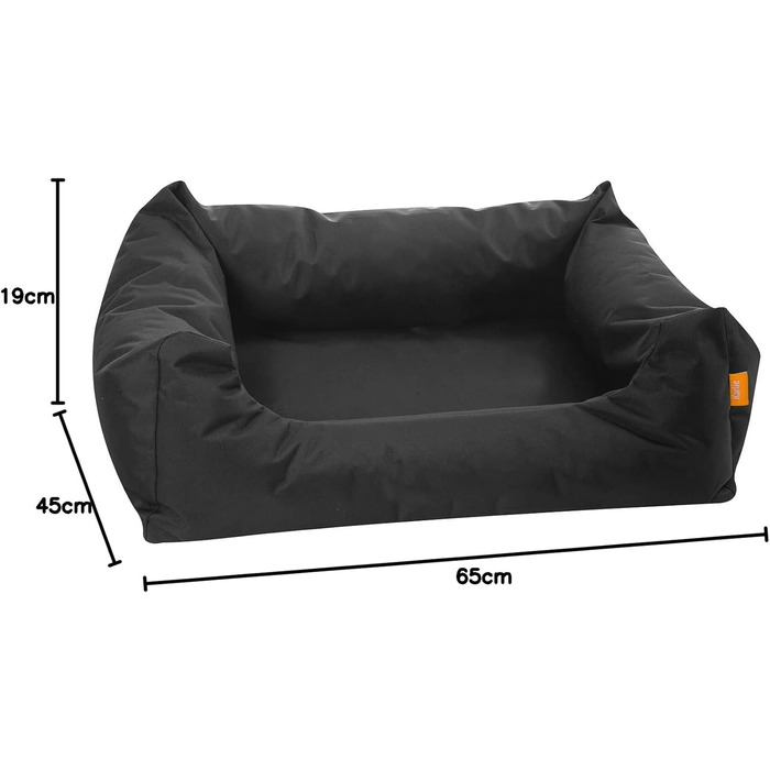 Ляжка для собак Karlie Dream Shadow, чорна, розмір L (80x67x22 см) та внутрішній розмір 65x45 см