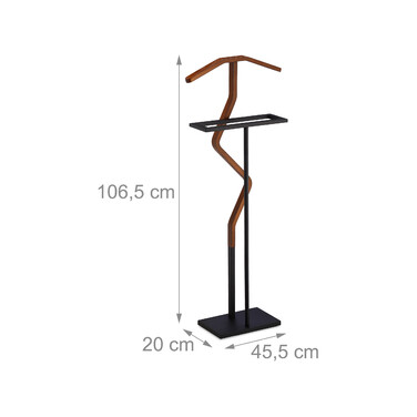 Relaxdays Butler for Men - Wood & Metal