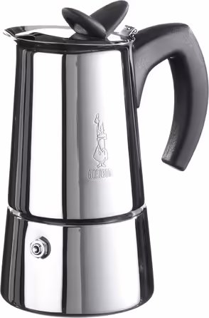 Кавоварка Bialetti Musa Induction з нержавіючої сталі для всіх типів плит, 6 чашок (270 мл), срібляста