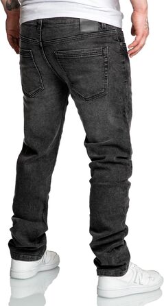 Чоловічі спортивні штани Amaci&Sons з еластичного деніму, базові джогери з зав'язками, колір чорний, розмір 34W