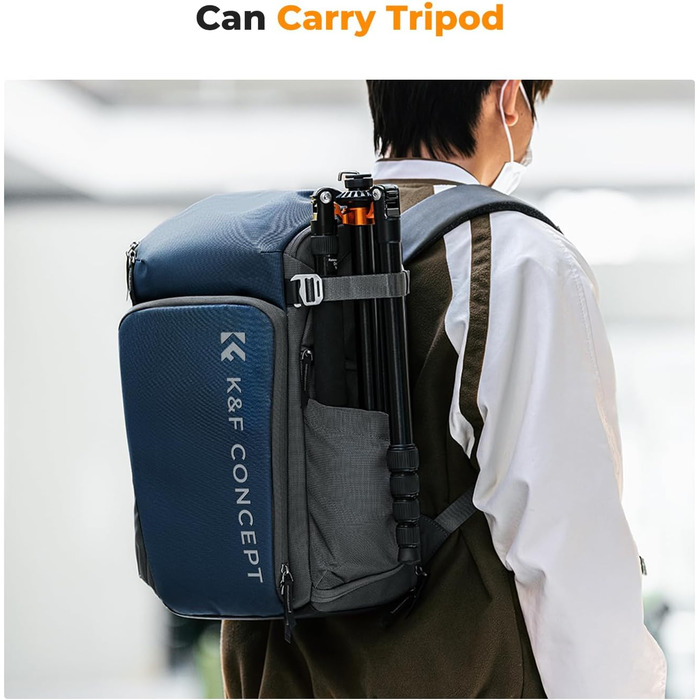 Рюкзак для фотокамери K&F Concept Alpha, 25L, чорний, з відділенням для 16-дюймового ноутбука, сумісний з Canon/Nikon/Sony/DJI Mavic