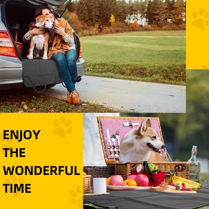 Захисний чохол для автокрісла для собак Nobleza, водонепроникний, 147x145 см, чорний