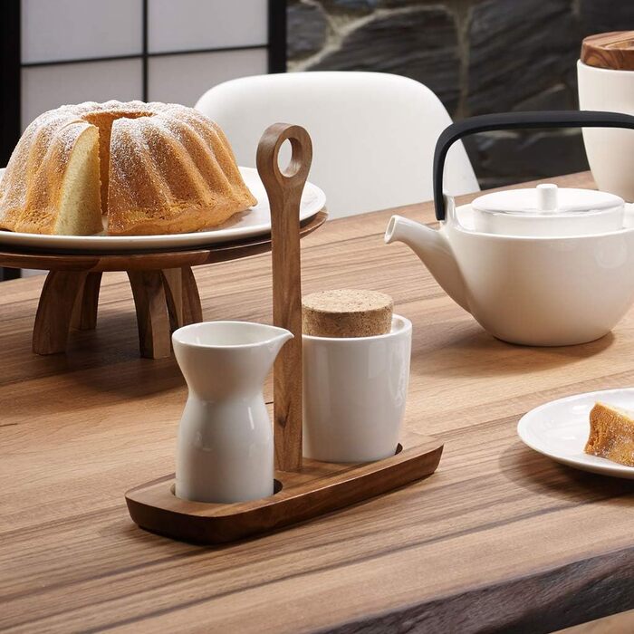 Villeroy & Boch Artesano Original Sugar Bowl, Premium Porcelain/Cork, White