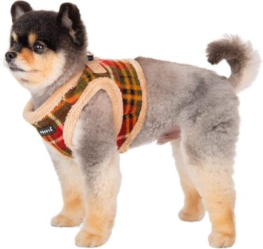 Пупая Джіанні Джерсі Жилет для собак Step-in, теплий зимовий принт квітів, для маленьких та середніх собак, маринований колір, розмір S (Бежевий, X-Large)