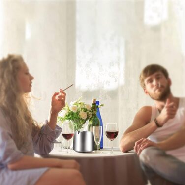 Попільничка для вулиці з кришкою: герметична, вітростійка, сталева попільничка для сигарет, срібна