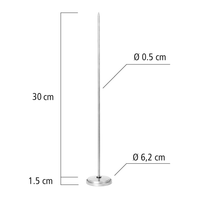 Lantelme 500°C Stainless Steel Thermometer with 30cm Probe and Brass Cone for Mounting | For Wood-Fired Oven, Pizza Oven, Oven, Back Oven, Grill, BBQ, and Smoker | Analog Oven Temperature Measurement