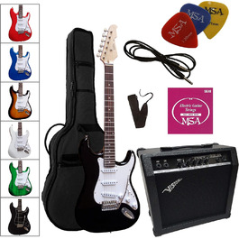 Електрогітара GW25 - комплект з підсилювачем 45W, чохол, струни, медіатор (3 шт), матова чорна