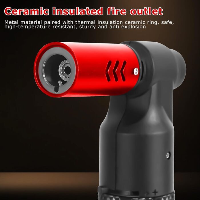 Газова пальник на бутані, міні-паяльник для кулінарії, кемпінгу та зварювання, червоний