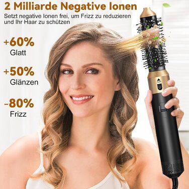 Набір для укладки волосся Airstyler 6 в 1: фен, щітка, дифузор, плойка для локонів. Ідеально для сушіння, створення об'єму та укладки.