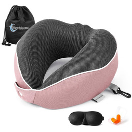 Подушка для шиї у вигляді звірятка для подорожей (рожева)