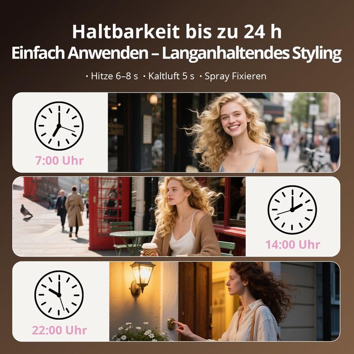 Фен-щітка Rundbürstenföhn 7-в-1 Airstyler з іонізацією, 110 000 об/хв. Професійний стайлер для волосся: локони, укладка, об'єм, випрямлення. Чорний