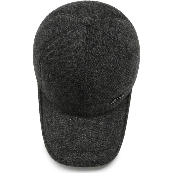 Чоловіча кепка-шапка на зиму, чорна, 57-61 см, 17