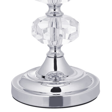 Relaxdays Table Lamp, Crystal and Velvet in Pink