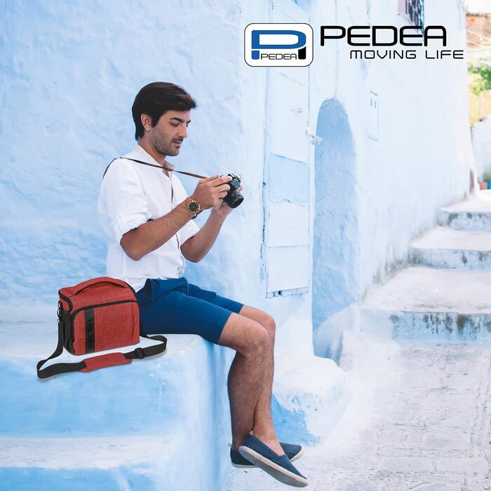 Сумка для камери Pedea: стильна модель для DSLR/SLR/System Camera з дощем, XL (червона)