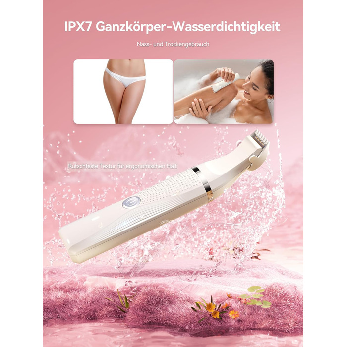 Електричний набір для гоління жінок, багатофункціональний. Ідеально підходить для гоління тіла, зони бікіні, ніг та рук. З USB-C зарядкою та чохлом. Бежевий колір.