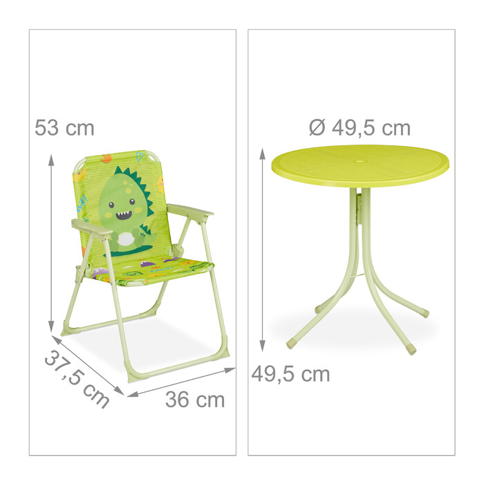 Relaxdays Camping Kids Seating Set with Umbrella