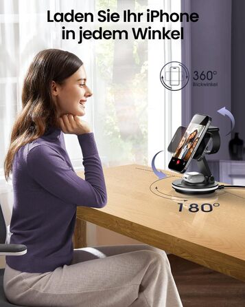 3-в-1 Станція зарядки MagSafe для Apple Watch, iPhone та AirPods (білий/чорний)