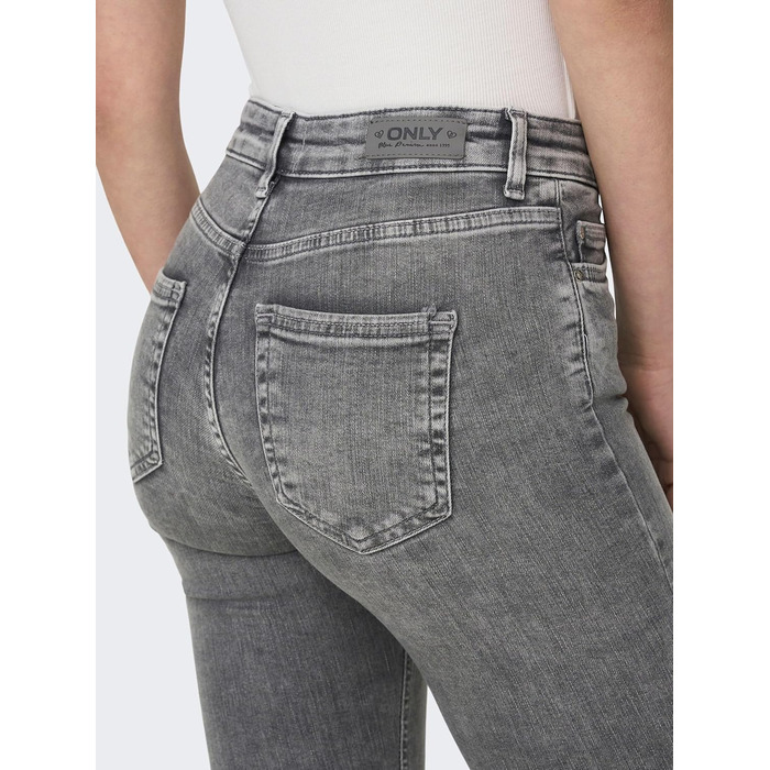 Жіночі скінні джинси ONLY BLUSH середньої посадки, сірі, довжина 7/8 (32L)
