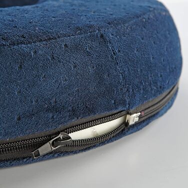 ELONEO Seat Cushion, Gel & Visco-Elastic Foam Cushion, suitable for car, office & wheelchair as well as travel, 40x30cm (dark blue)