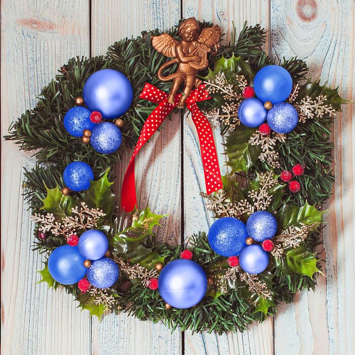 101 шт. блакитні ялинкові кулі Aitsite 6см/4см/2см, пластикові прикраси для ялинки, декор для дому, свята