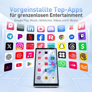 MP3 плеєр AGPTEK з Bluetooth та Wi-Fi, 5