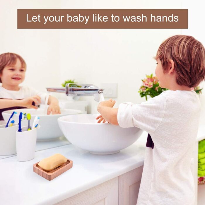 Натуральні дерев'яні підставки для мила з бамбука (2 шт.) - ручна робота, для мила, губки, аксесуарів для ванної кімнати