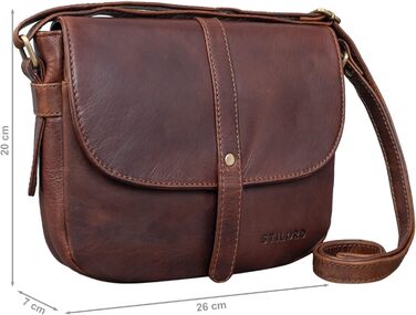 Сумка жіноча STILORD Kira шкіряна вінтажна маленька коричнева (коньяк) для вечірок та міста
