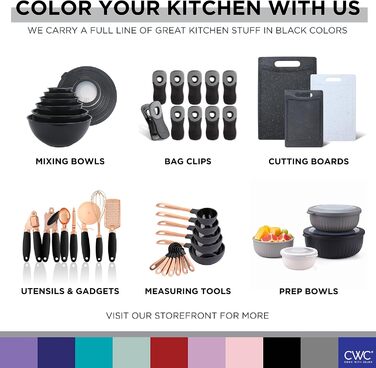 Набір місок для змішування Cook With Color, нержавіюча сталь, 6 штук, чорний колір